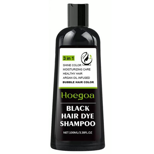 Hoegoa Grey Reducing Black Hair Dye 3 In 1 Shampoo 100ml