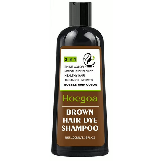 Hoegoa Grey Reducing Brown Hair Dye 3 In 1 Shampoo 100ml