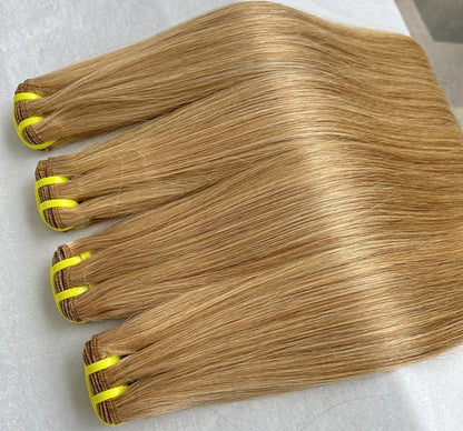Honey Blonde Vietnamese Double Drawn Straight 100% Human Hair Bundles 100g