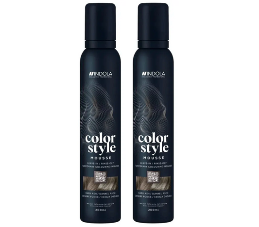 Indola Colour Style Mousse Dark Ash 200ml (2pc)