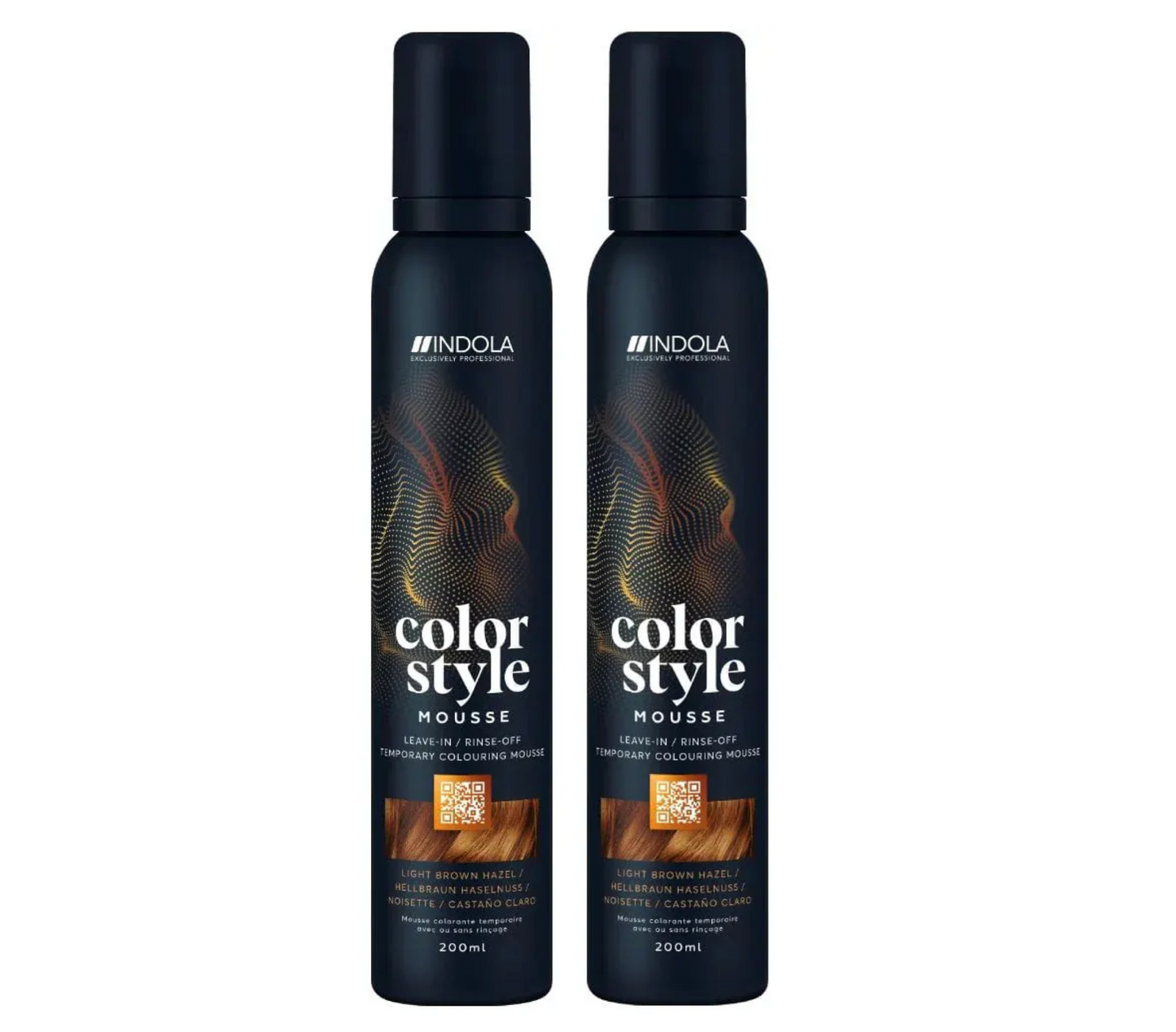 Indola Colour Style Mousse Light Brown Hazel 200ml (2pc)