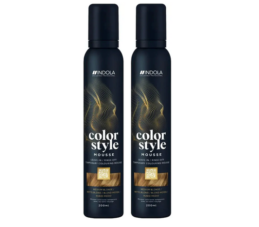 Indola Colour Style Mousse Medium Blonde 200ml (2pc)