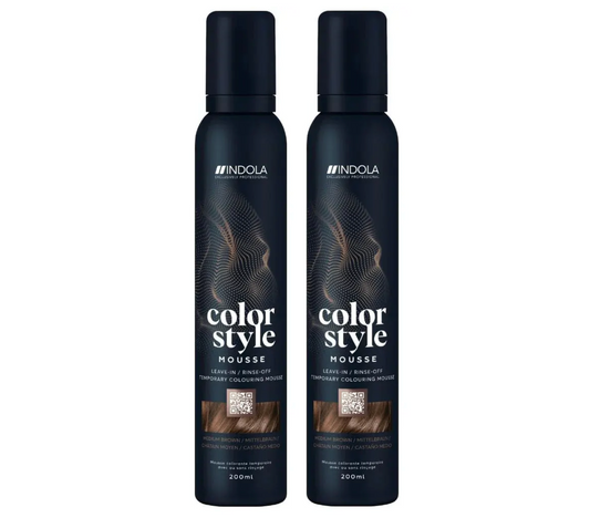 Indola Colour Style Mousse Medium Brown 200ml (2pc)
