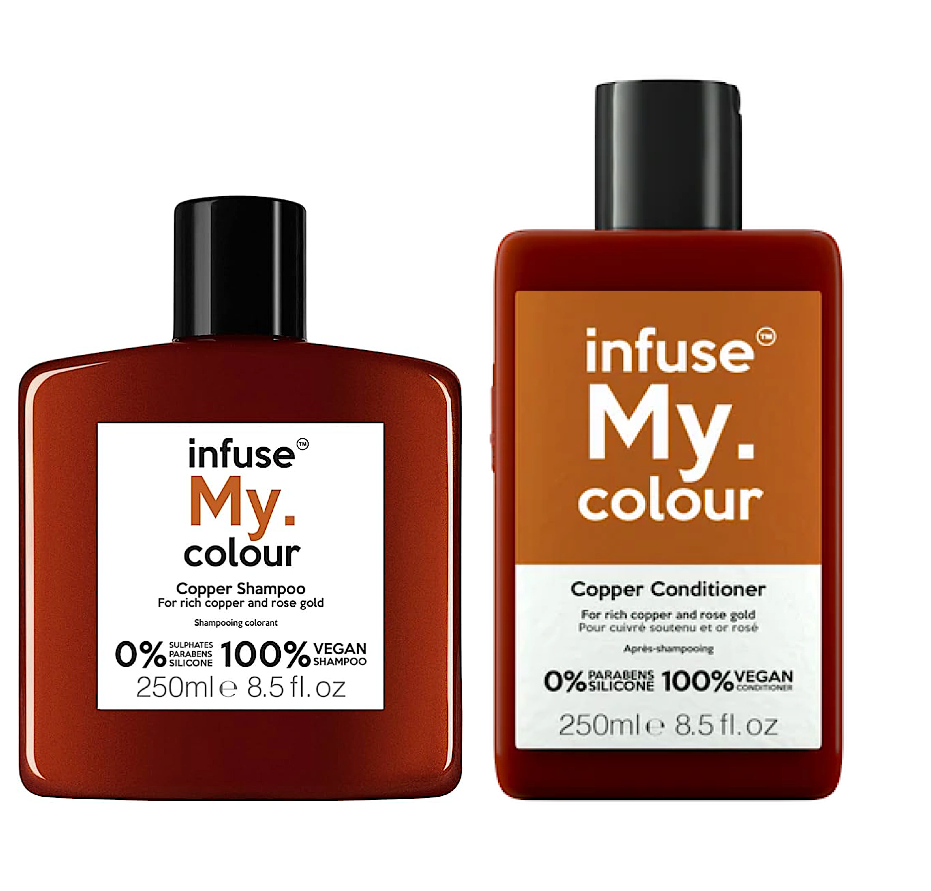 Infuse My Colour Copper Rose Gold Shampoo and Conditioner 250ml