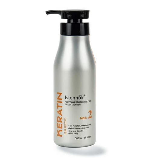 Istennok Keratin Hair Brazilian Smoothing Treatment Normal to Curly Hair 500ml