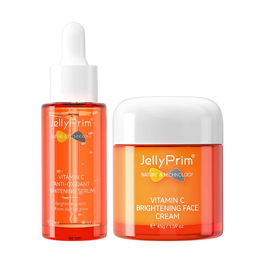 Jelly Prim Vitamin C Anti Oxidant Whitening Serum and Face Cream Duo
