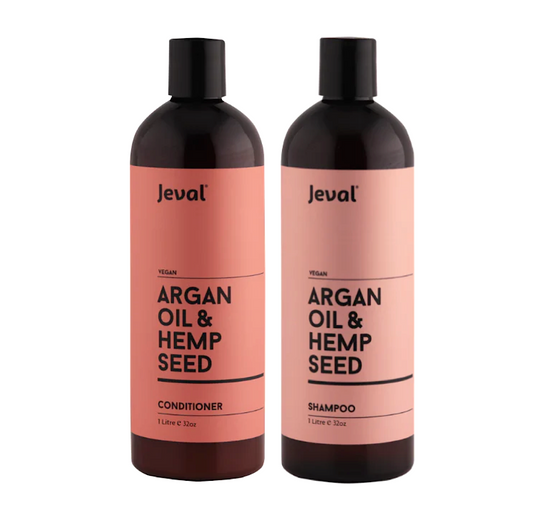 Jeval Argan Oil & Hemp Seed Shampoo and Conditioner 1000ml
