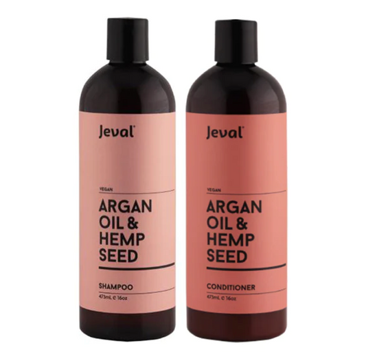 Jeval Argan Oil & Hemp Seed Shampoo and Conditioner 473ml