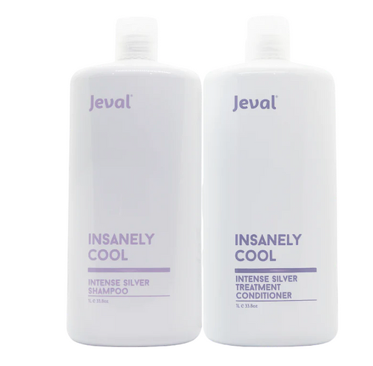 Jeval Insanely Cool Intense Silver Shampoo and Conditioner 1000ml
