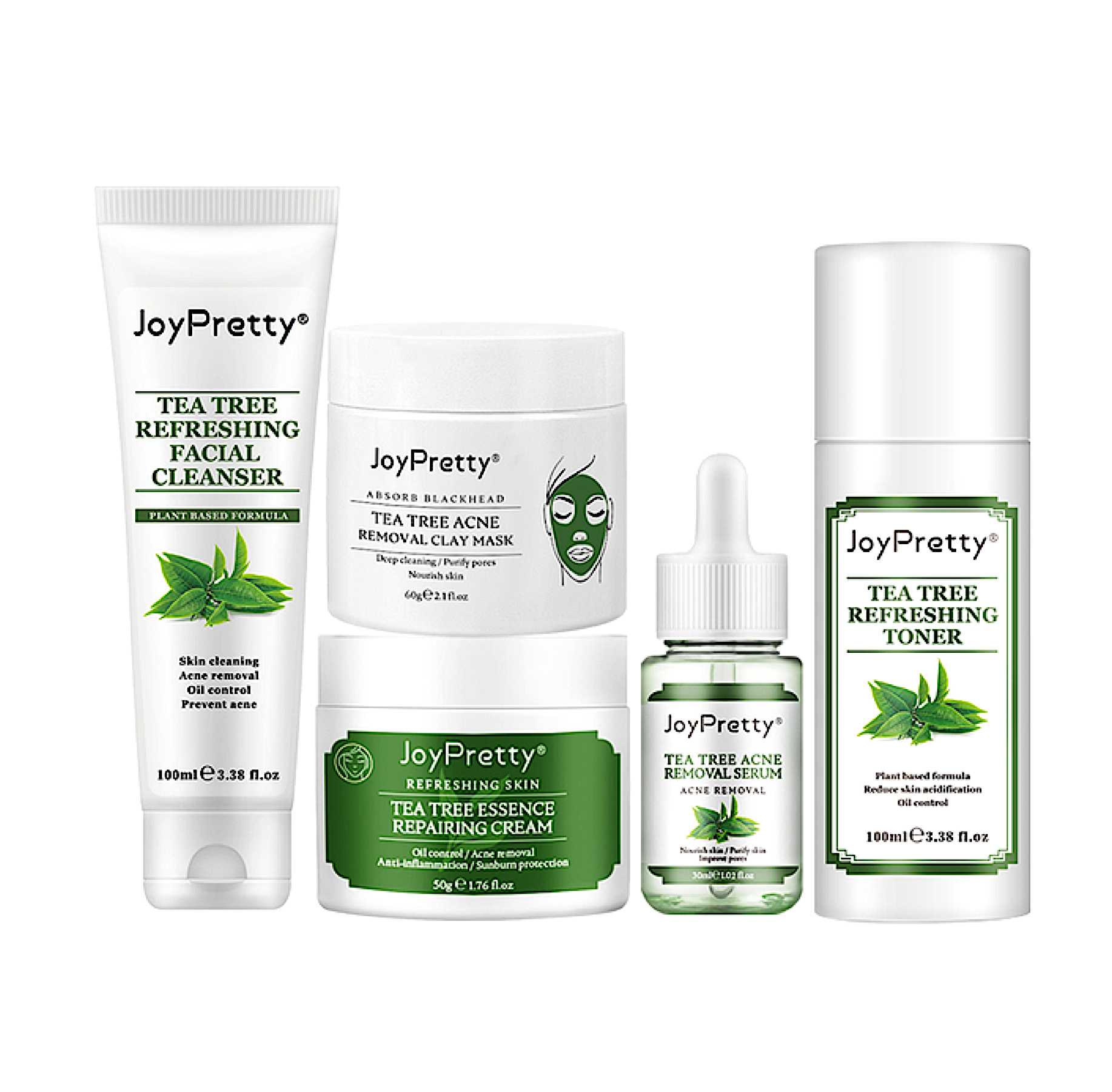 Joy Pretty Tea Tree Acne Removal 5pc Pack Everything Keratin