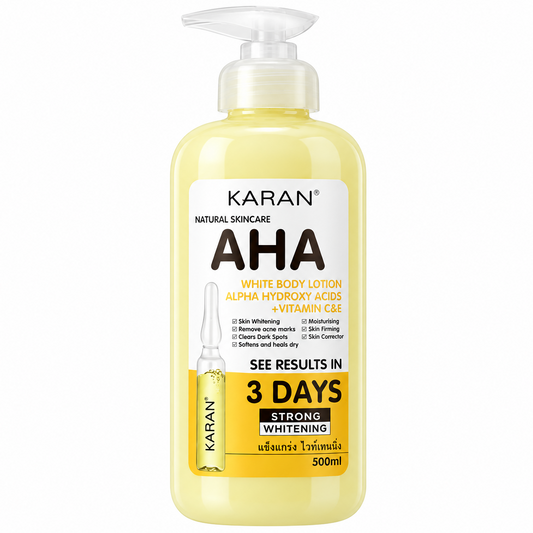 Karan AHA White Body Lotion Vitamin C & E 3 Days 500ml
