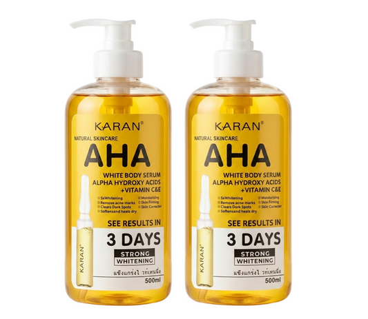 Karan Natural Skincare AHA White Body Serum 3 Days 500ml (2pc)