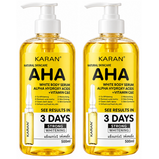 Karan Natural Skincare AHA White Body Serum 3 Days 500ml (2pc)