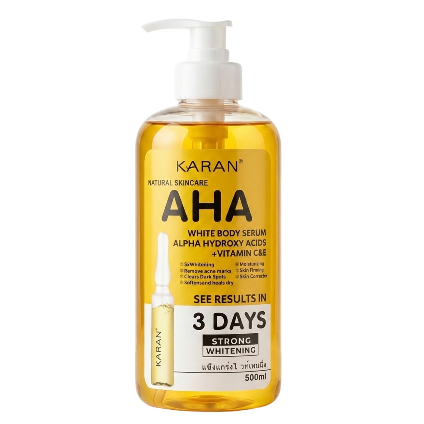 Karan Natural Skincare AHA White Body Serum 3 Days 500ml