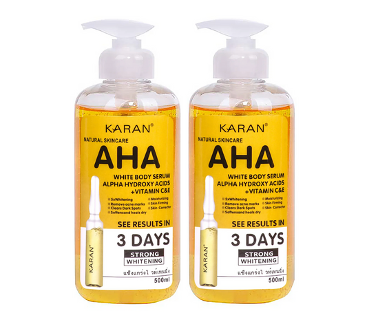 Karan Natural Skincare AHA White Body Serum 3 Days 500ml (2pc)