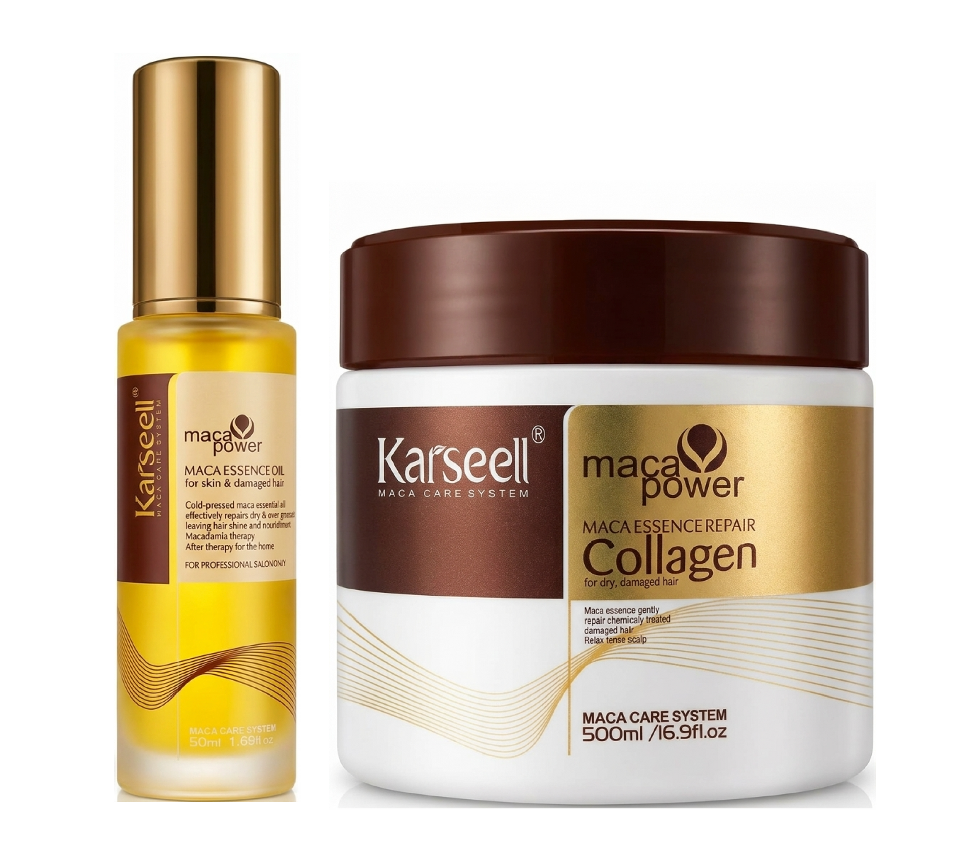 Karseell Maca Power Essence Repair Hair Mask and Serum Duo