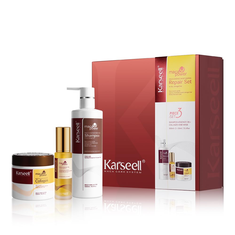 Karseell Maca Power Essence Repair Mask and Serum + Shampoo (3pc)