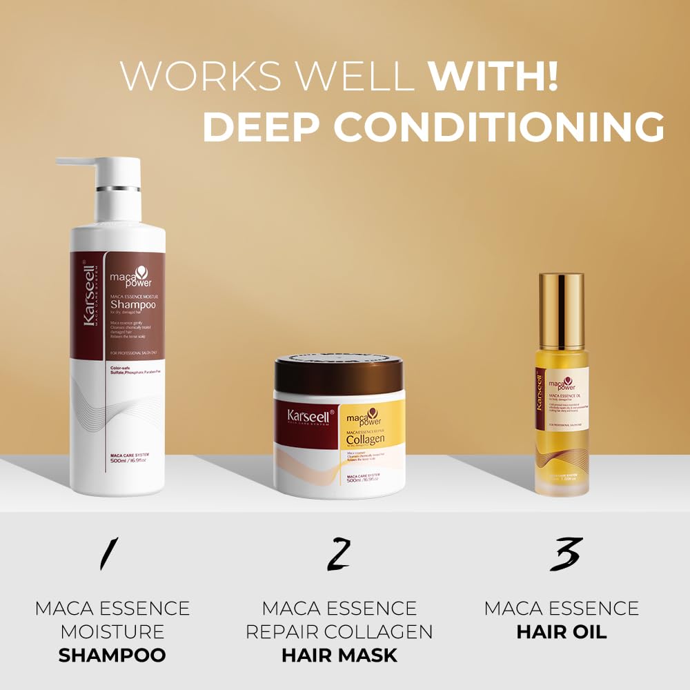 Karseell Maca Power Essence Repair Mask and Serum + Shampoo (3pc)