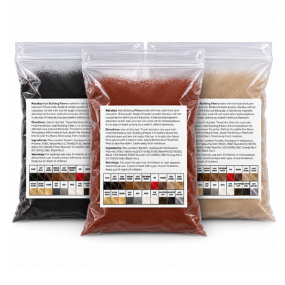 Keralux Hair Building Fibers 1kg Bulk Hair Thickening Fibres