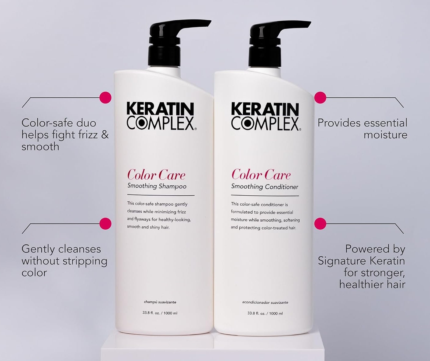 Keratin Complex Color Care Smoothing Shampoo and Conditioner 1000ml