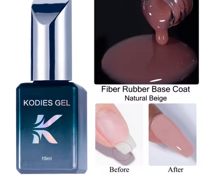 Kodies Cracked Nail Repair Fiber Rubber Base Gel Coat 15ml 