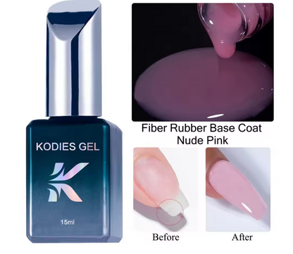 Kodies Cracked Nail Repair Fiber Rubber Base Gel Coat 15ml 