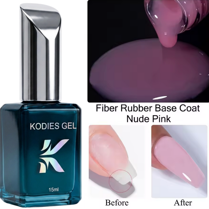 Kodies Cracked Nail Repair Super Fiber Rubber Base Gel Coat 15ml