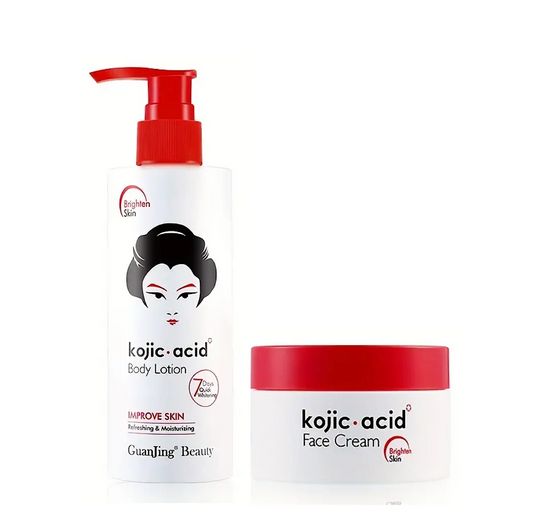 Kojic Acid Body Lotion and Face Cream Duo