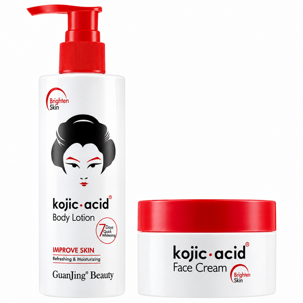 Kojic Acid Body Lotion and Face Cream Duo