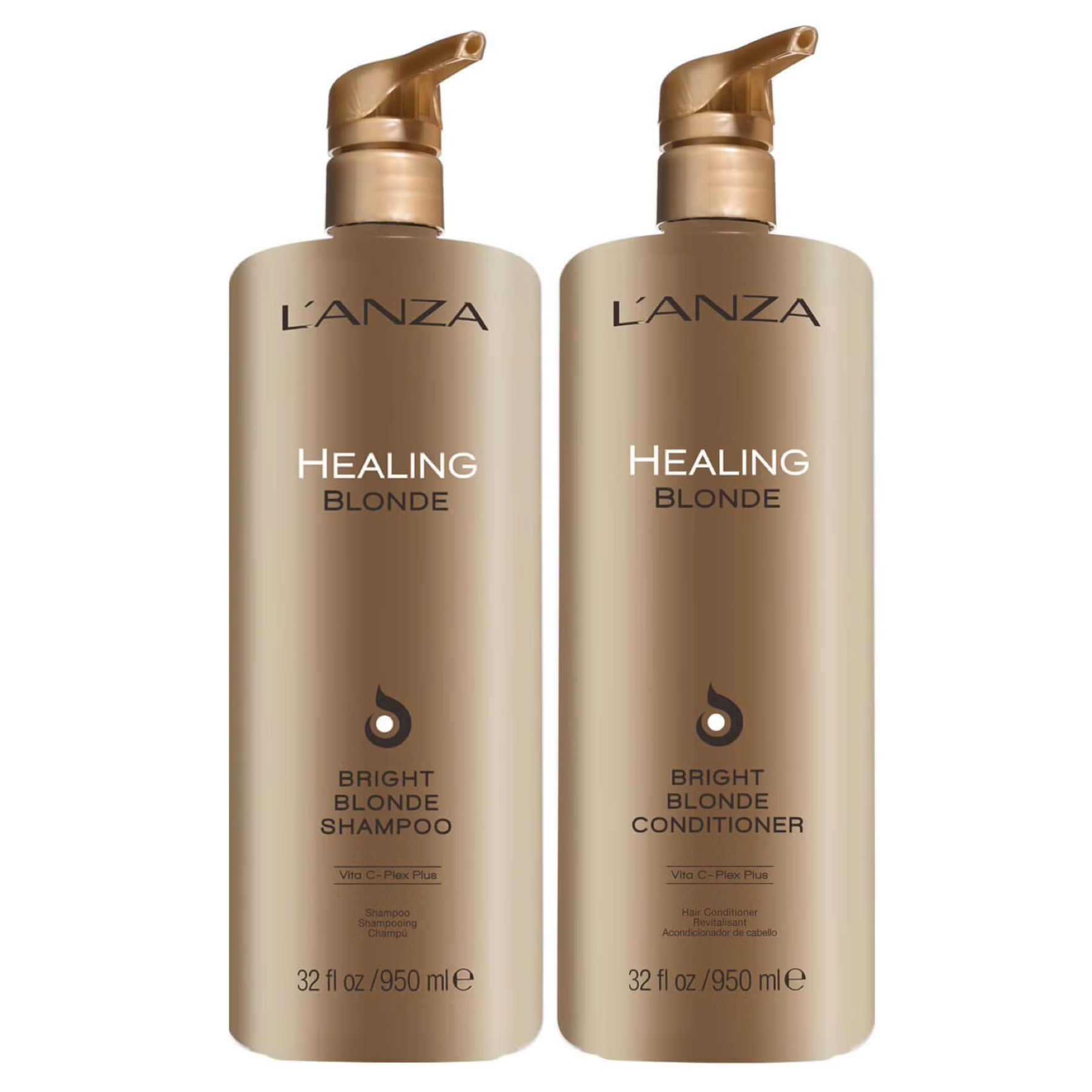 L'Anza Healing Blonde Bright Blonde Shampoo and Conditioner 950ml