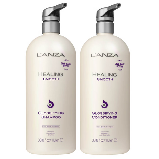 L'Anza Healing Smooth Glossifying Shampoo and Conditioner 1000ml