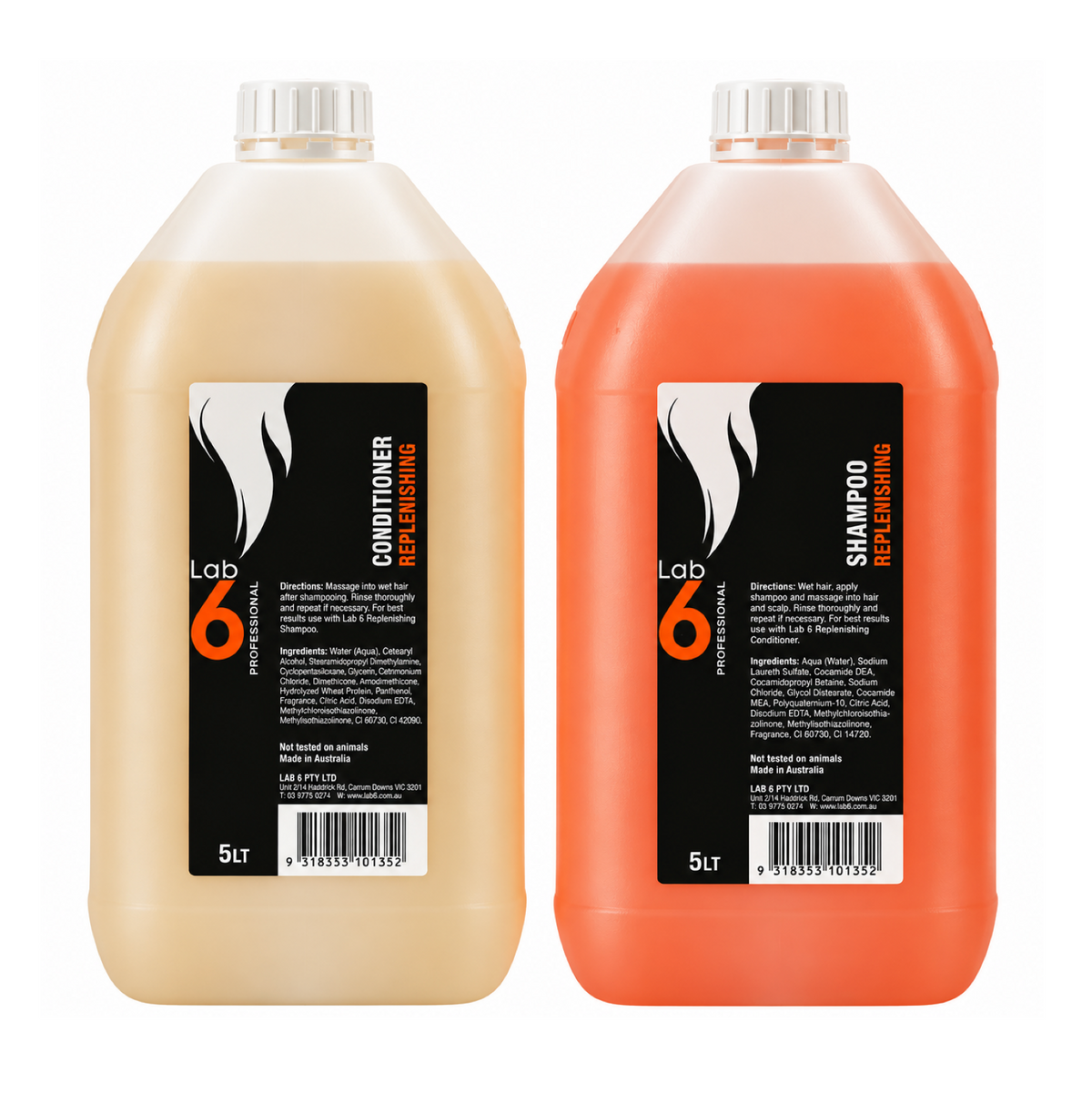 Lab 6 Replenishing Shampoo and Conditioner 5L
