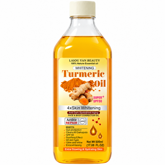 Laiou Turmeric 4 x Whitening Body Repair Face and Body Corrector Oil 500ml