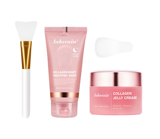 Lakerain Collagen Jelly Cream 100ml + Collagen Night Wrapping Mask Peel 75ml Duo