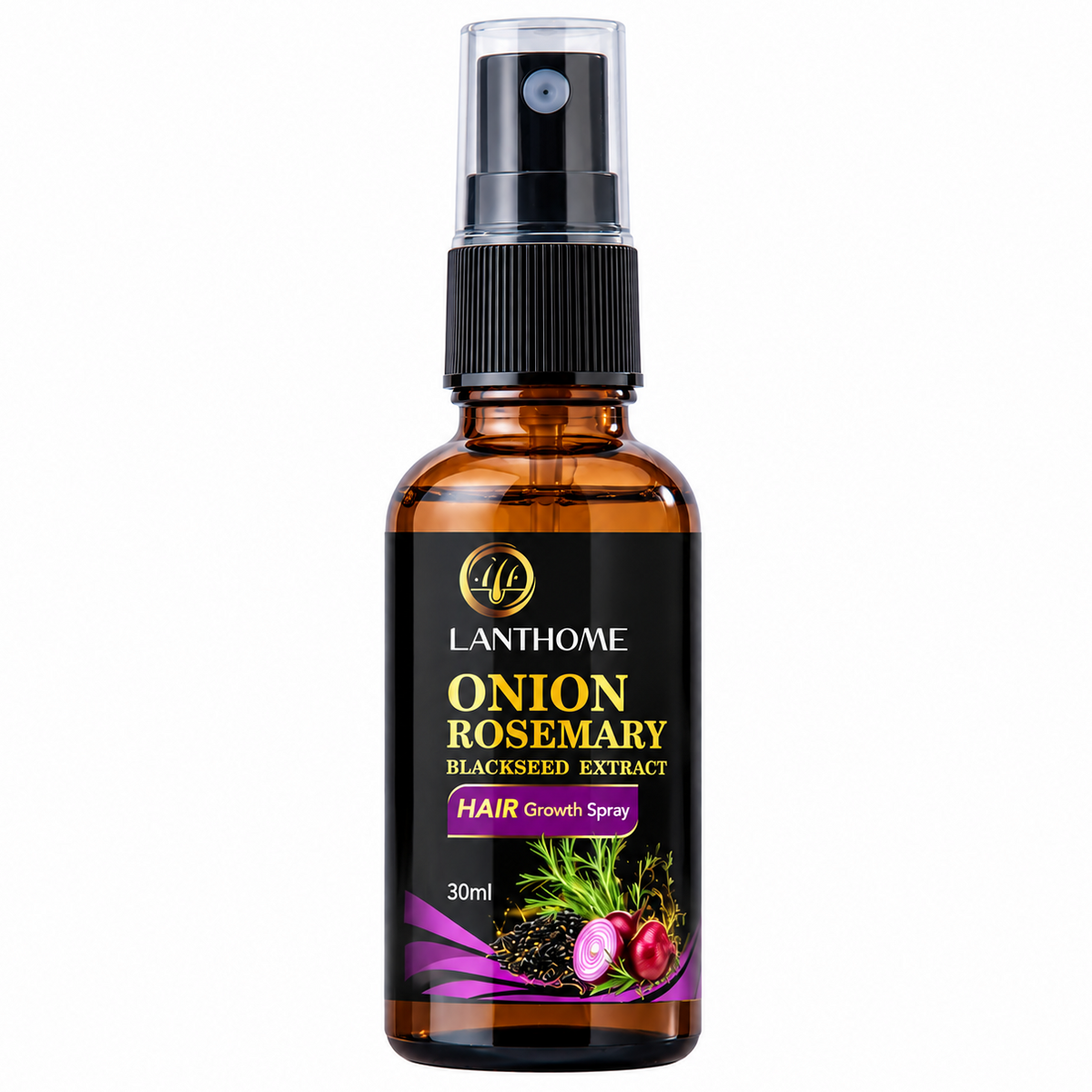 Lanthome Onion Rosemary Blackseed Extract Hair Growth Spray 30ml