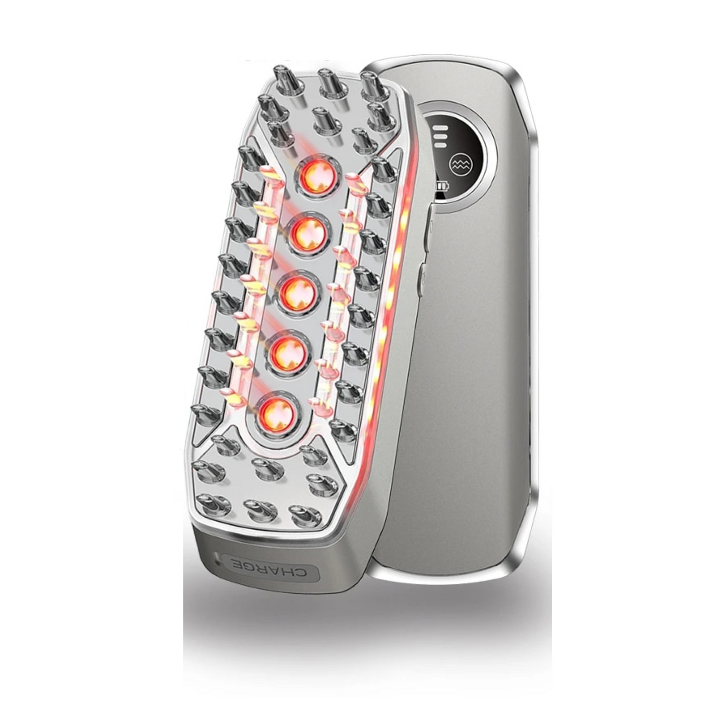 Ultrasonic Laser Hair Growth Brush EMS Micro Current Red Light Therapy Device
