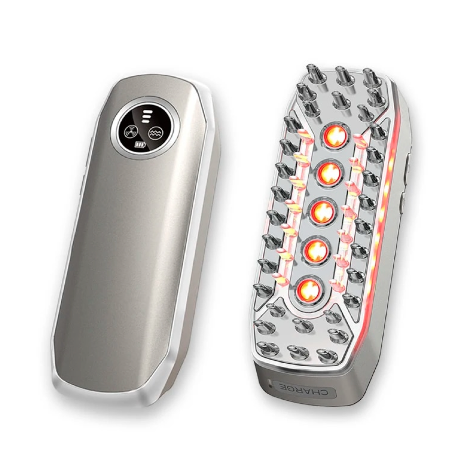 Laser Hair Growth Brush EMS Micro Current Red Light Therapy Device