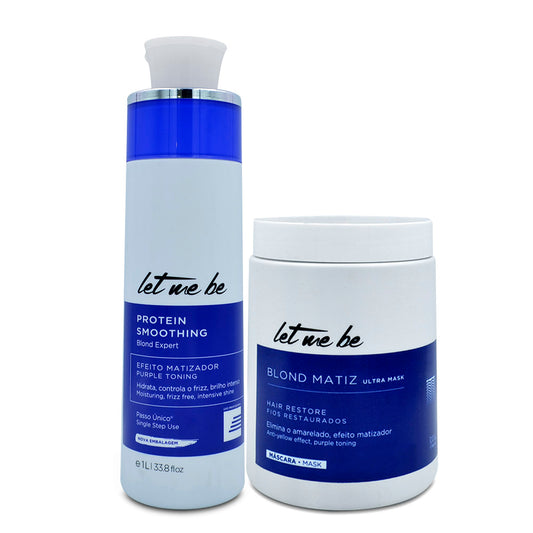 Let Me Be Protein Smoothing Blond Expert Purple Toning 1L + Blond Ultra Mask 1L