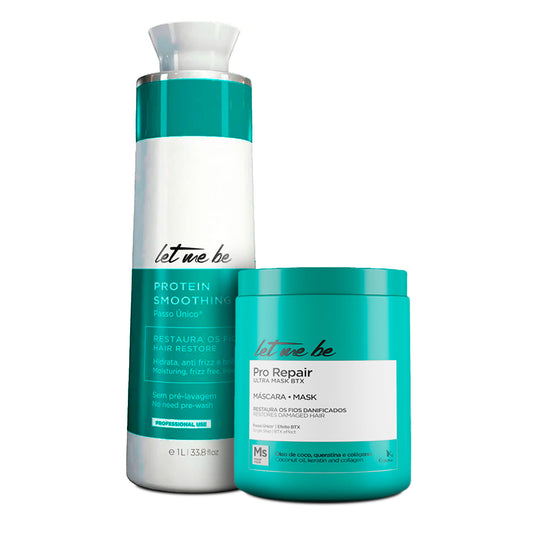 Let Me Be Protein Smoothing Hair Straightening Treatment 1L + Pro Repair Mask 1L