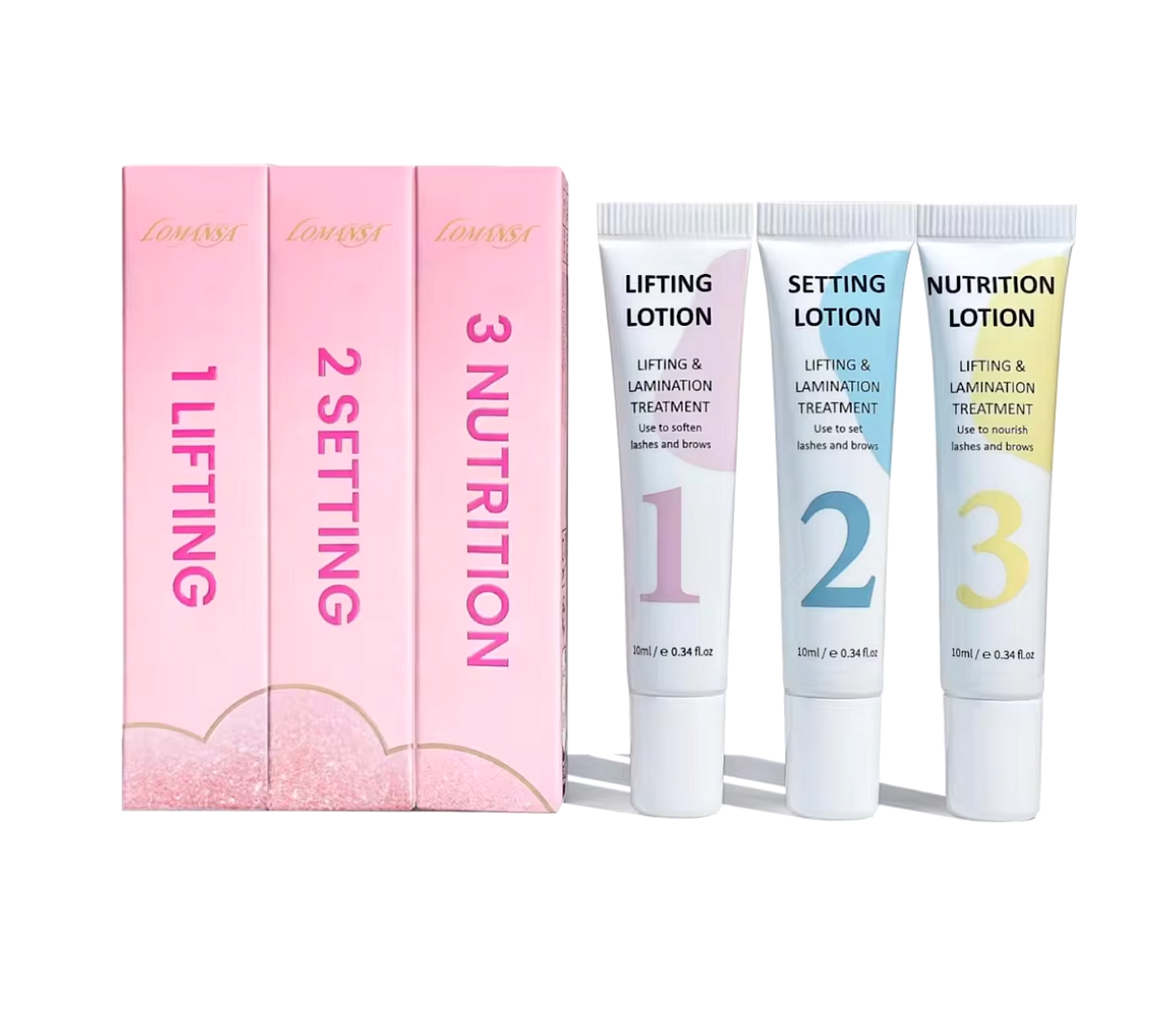 Lomansa Lash Lift and Brow Lamination Perm Fixation Kit (3pc)