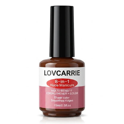 Lovcarrie 8 In 1 Nude Manicure Multi Benefit Strengthener and Color 15ml