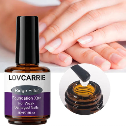 Lovcarrie Professional Nail Ridge Filler Foundation Xtra Smoother Nail Surface 15ml