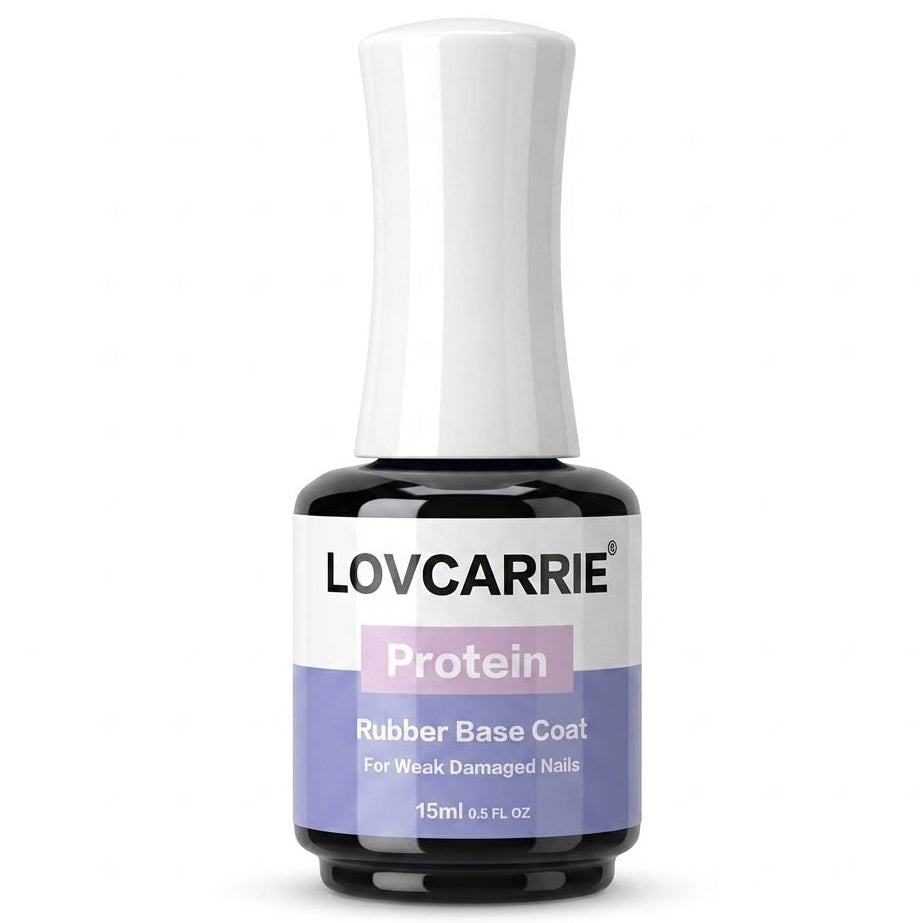 Lovcarrie Protein Rubber Base Coat for Weak Damaged Nails 15ml