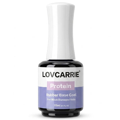 Lovcarrie Protein Rubber Base Coat for Weak Damaged Nails 15ml