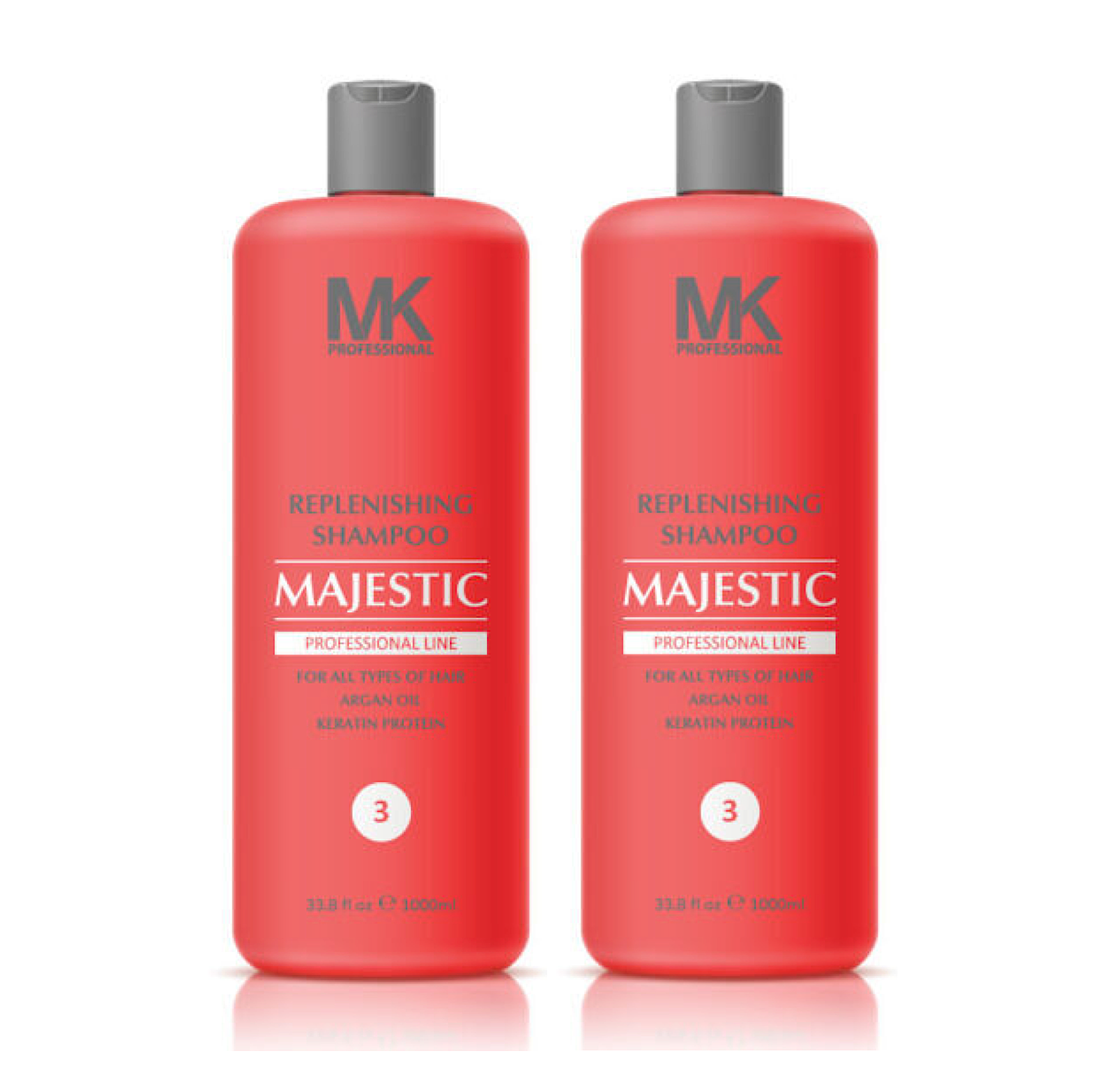 MK Professional Majestic Replenishing Keratin Shampoo 1000ml (2pc)