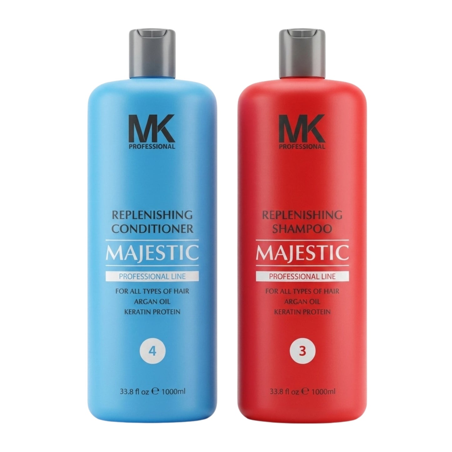 MK Professional Majestic Replenishing Keratin Shampoo & Conditioner 1000ml