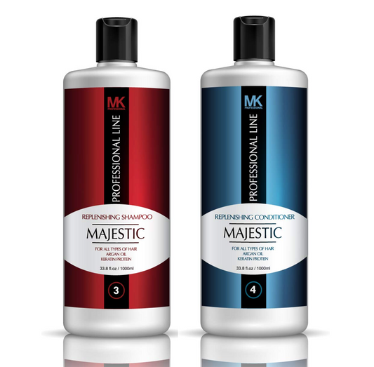 MK Professional Majestic Replenishing Keratin Shampoo & Conditioner 1000ml