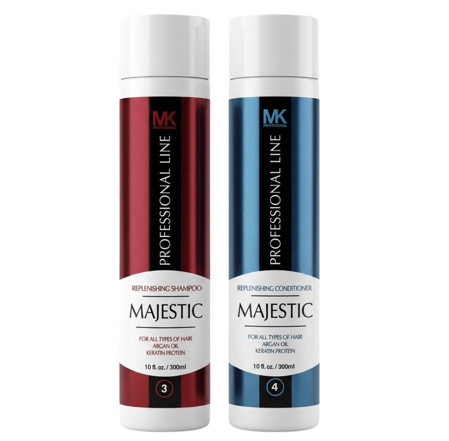 MK Professional Majestic Replenishing Keratin Shampoo & Conditioner 300ml