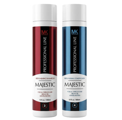 MK Professional Majestic Replenishing Keratin Shampoo & Conditioner 300ml