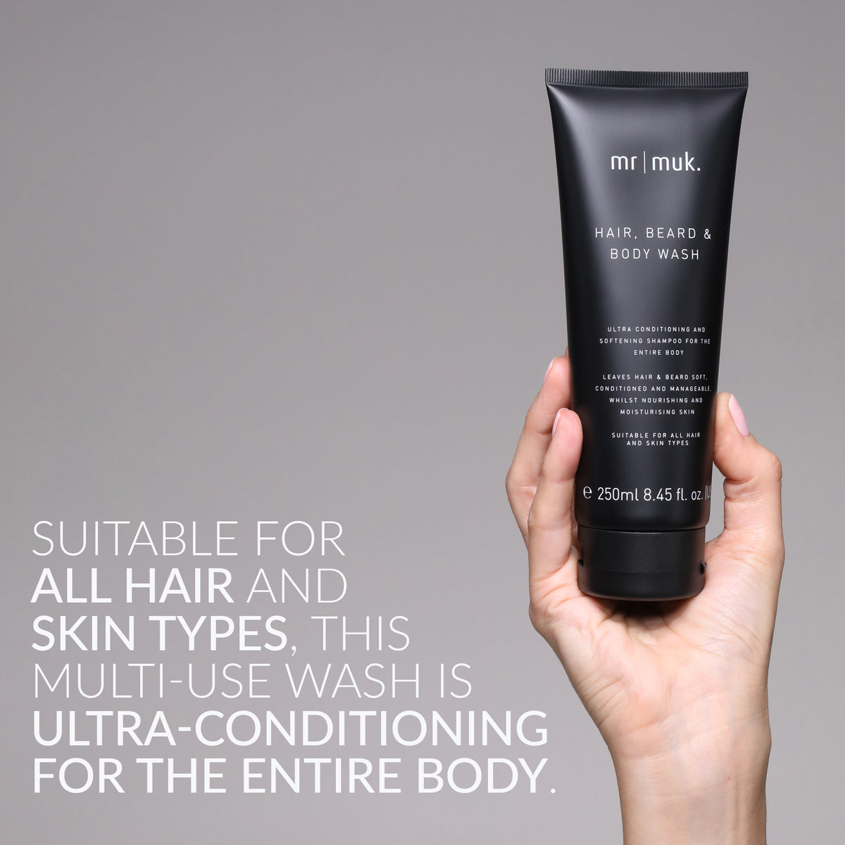 Mr Muk Hair Beard and Body Wash Shampoo 250ml (2pc)